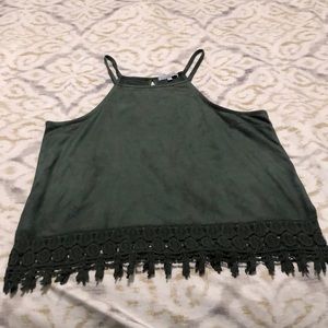 Charlotte Russe tank top; green; Size M